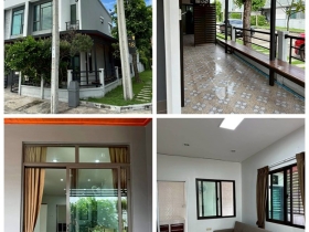 บ้านหัวมุม วิวสวน ให้เช่า โครงการ Pleno สุขสวัสดิ์-ประชาอุทิศ 60